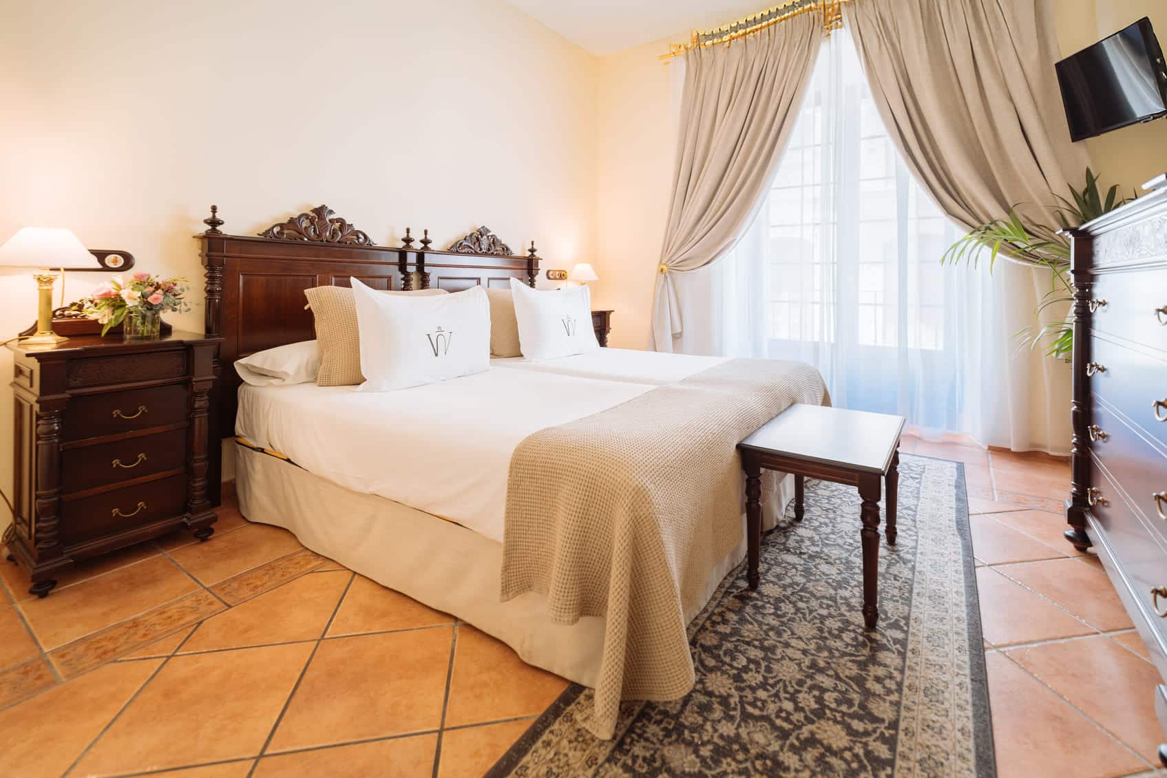 Habitacion-twin-dos-camas-Ronda-Palacio-de-Hemingway